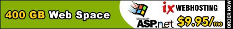 $9.95/month 400GB Space, 2,500GB Bandwidth Web Hosting - Click Here!